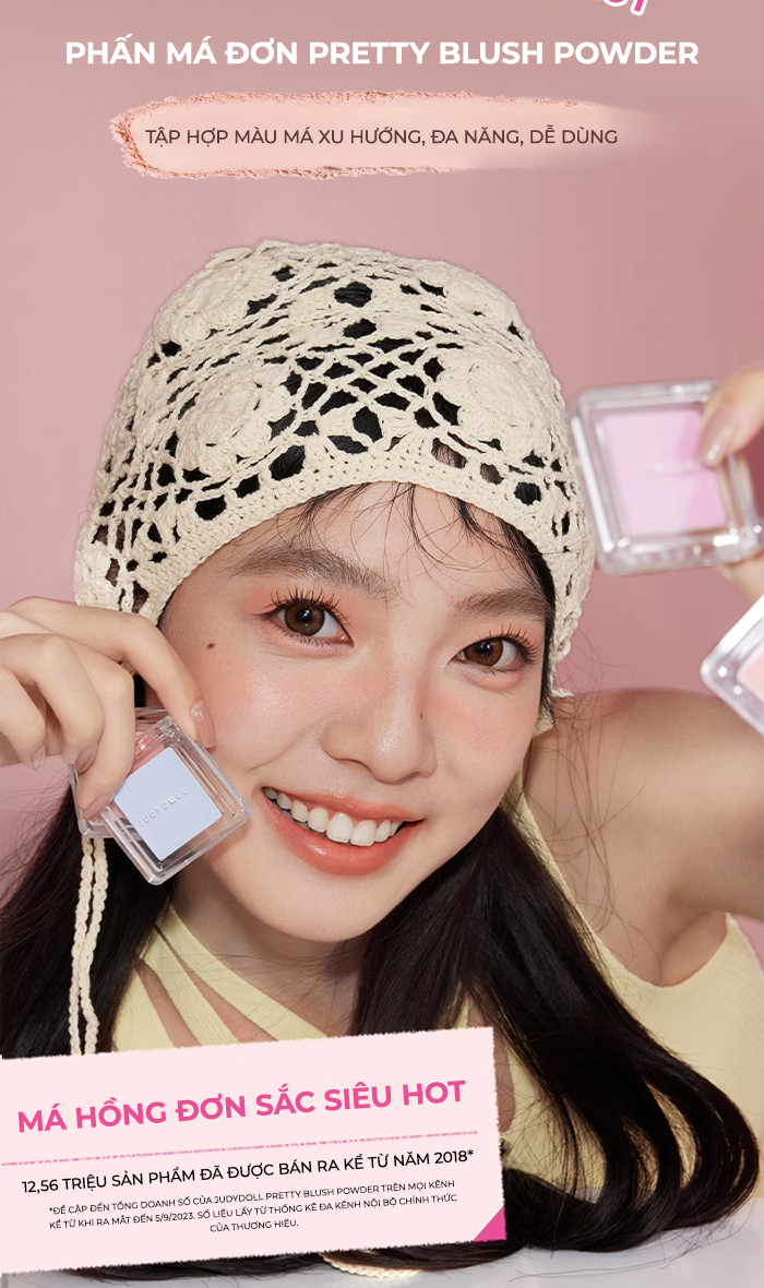 Mô tả Phấn Má Hồng JUDYDOLL 2g Đơn Sắc Mịn Lì Chuẩn Màu Trang Điểm Tự Nhiên Lâu Trôi Bền Màu Suốt 24h - 4