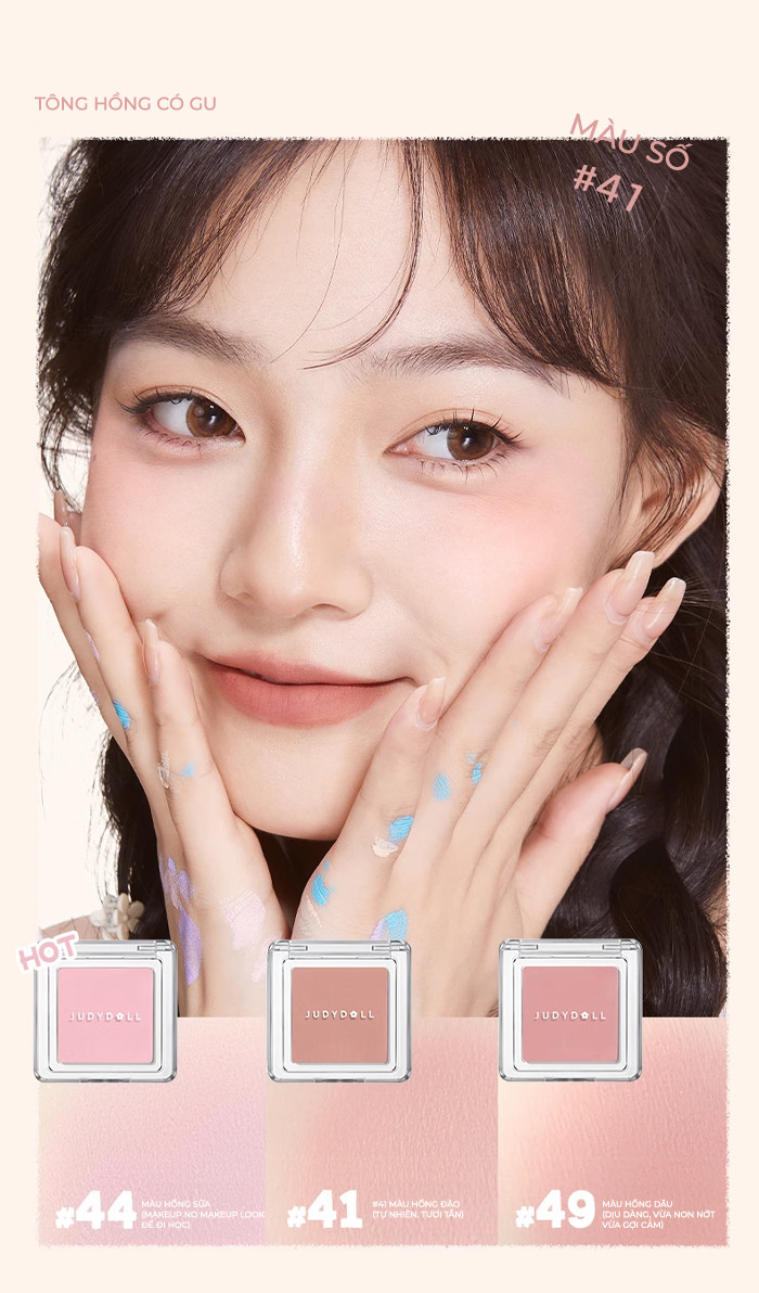 Mô tả Phấn Má Hồng JUDYDOLL 2g Đơn Sắc Mịn Lì Chuẩn Màu Trang Điểm Tự Nhiên Lâu Trôi Bền Màu Suốt 24h - 11
