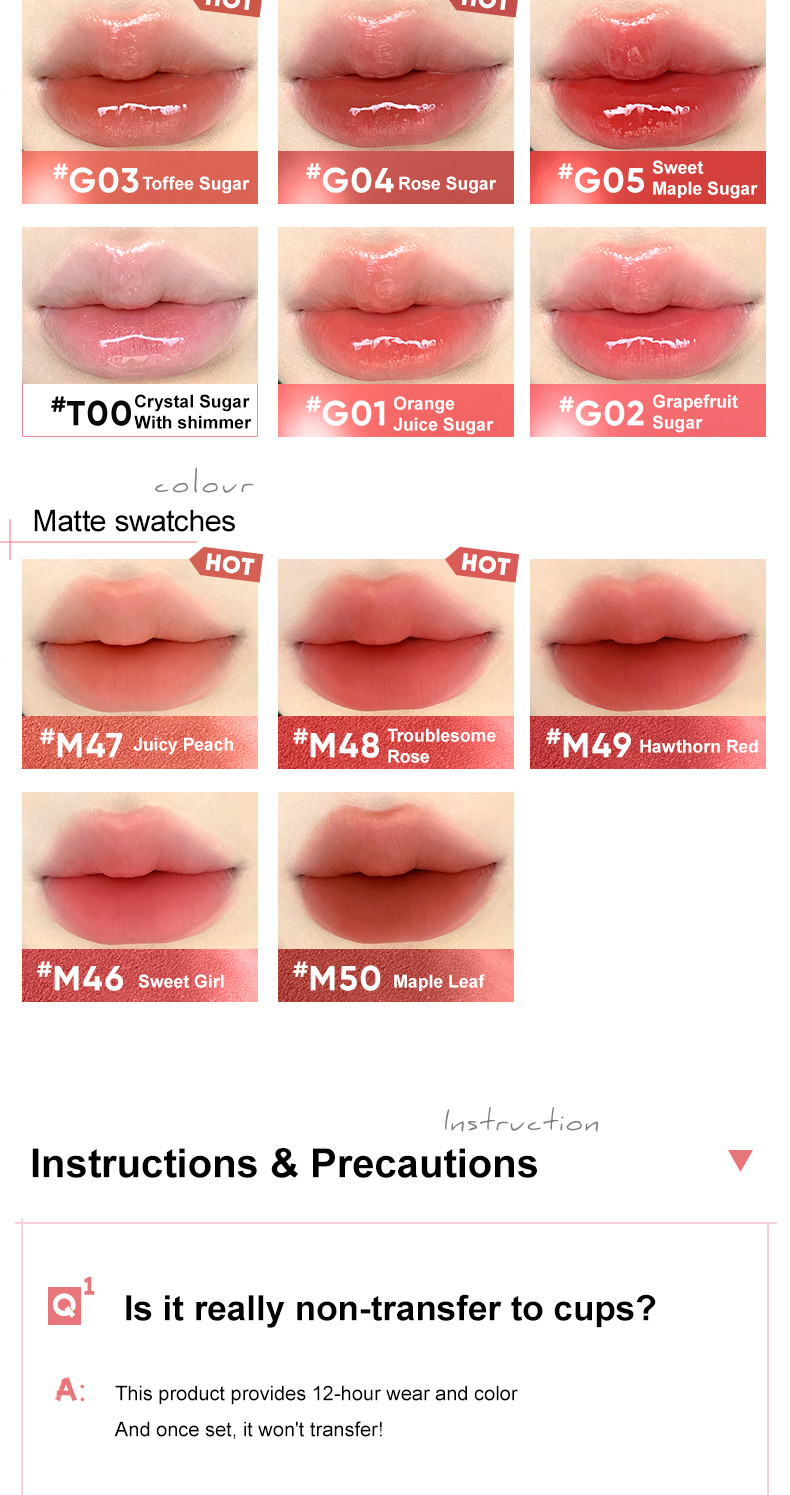 Mô tả Son Bóng Mờ JUDYDOLL Che Phủ Rãnh Môi Không Lem Dưỡng Ẩm Lâu Trôi Màu Sắc Tự Nhiên Dễ Sử Dụng - 11