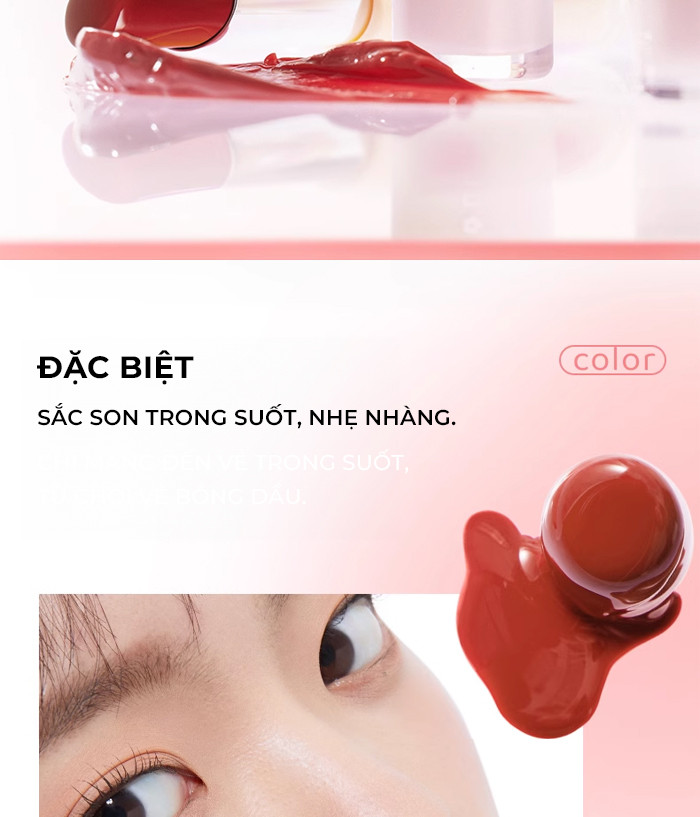 Mô tả Son Dưỡng Có Màu JUDYDOLL 3g Dưỡng Ẩm Bóng Tráng Gương Sáng Lấp Lánh Mịn Môi Bền Màu Che Phủ Vân Môi - 2