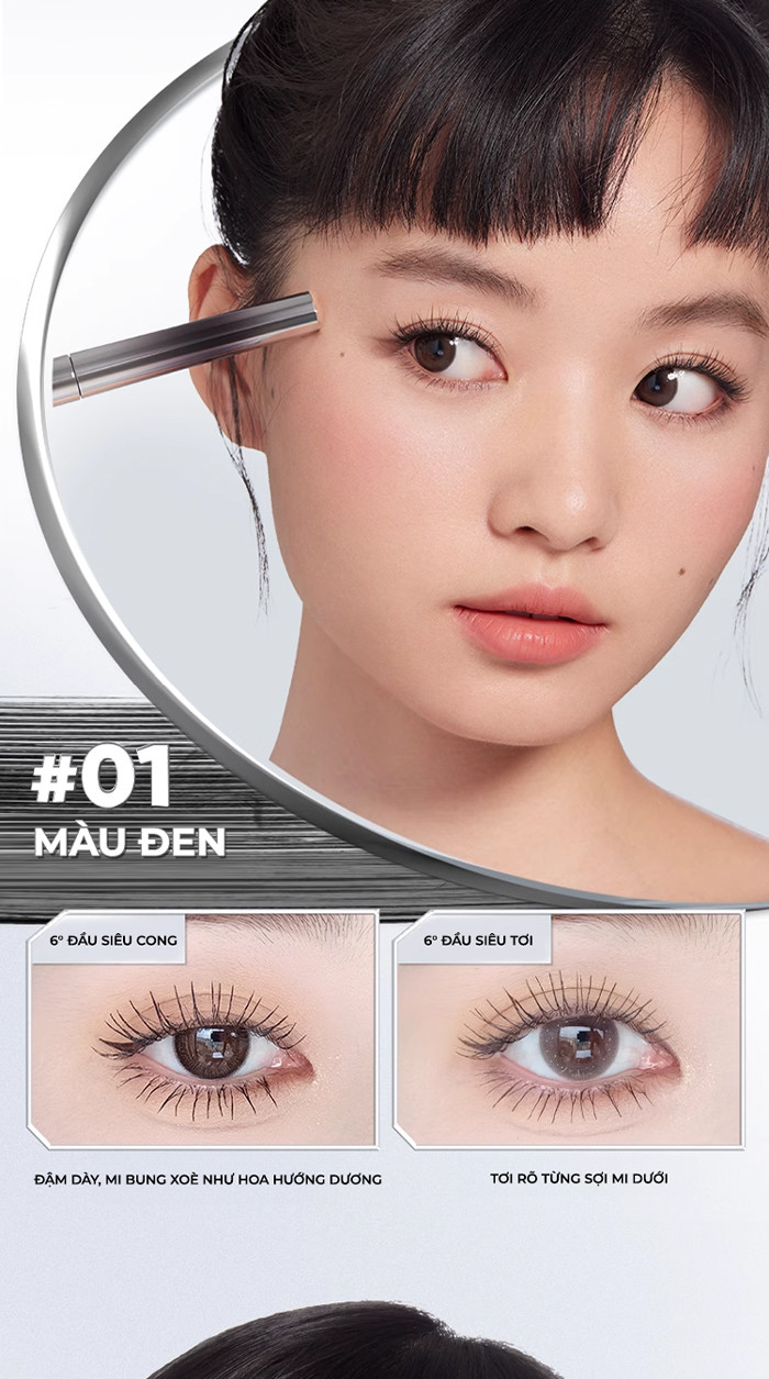 Mô tả Mascara JUDYDOLL Đầu Sắt & Kẻ Mắt Nước JUDYDOLL Siêu Mảnh Kháng Nước Kháng Mồ Hôi Lâu Trôi - 2