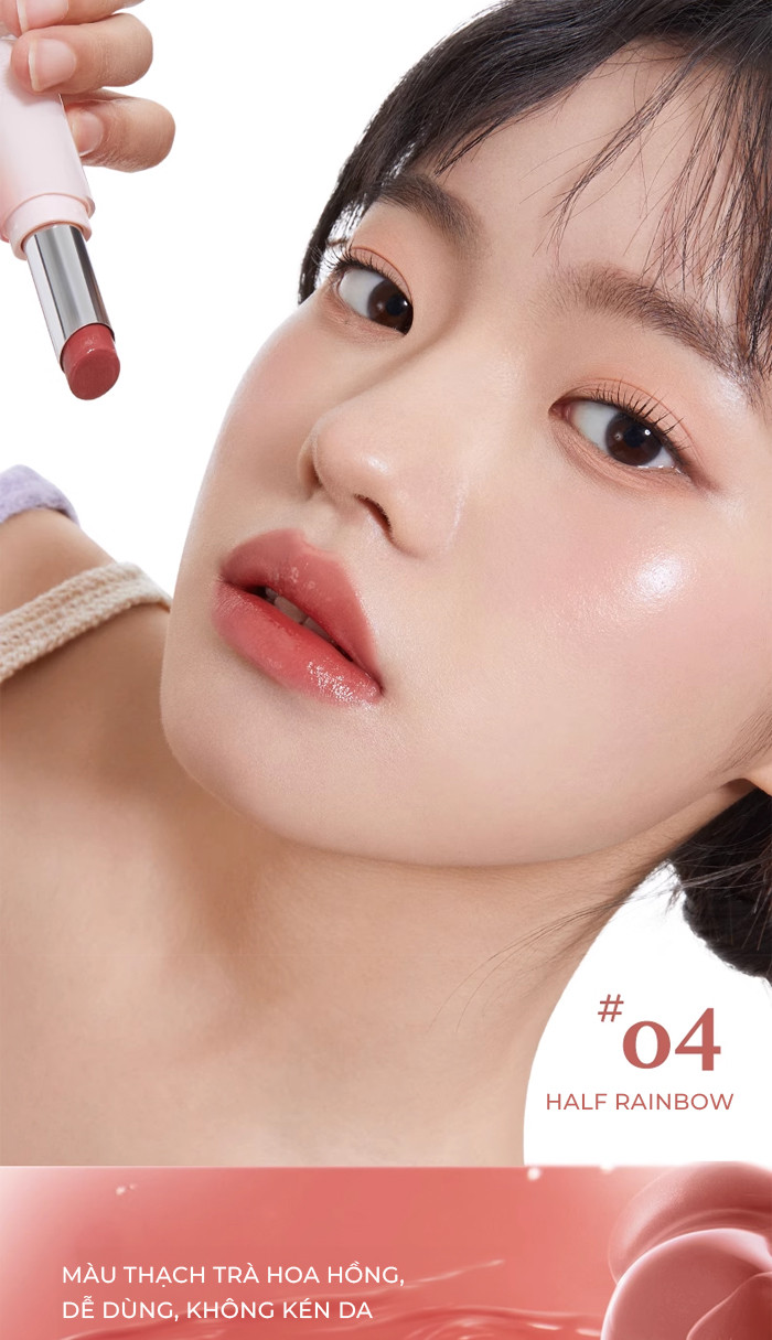 Mô tả Son Dưỡng Có Màu JUDYDOLL 3g Dưỡng Ẩm Bóng Tráng Gương Sáng Lấp Lánh Mịn Môi Bền Màu Che Phủ Vân Môi - 4