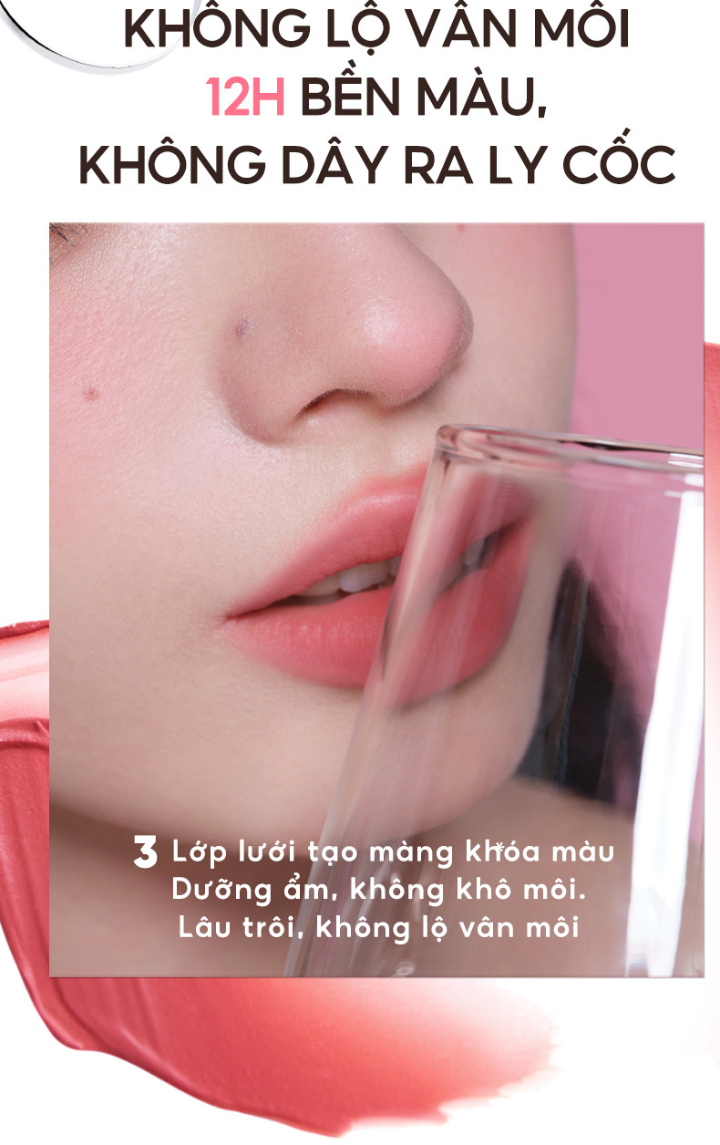 Mô tả Son Kem Lì JUDYDOLL 1.8g Đầu Bông Dặm Kem Mịn Màu Sắc Tươi Tắn Son Vặn Bền Màu Che Phủ Vân Môi Nổi Bật - 4
