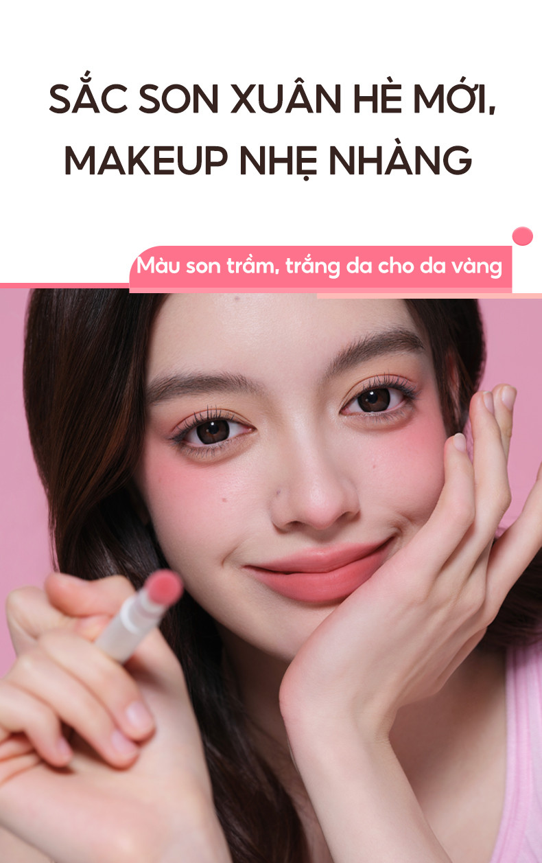 Mô tả Son Kem Lì JUDYDOLL 1.8g Đầu Bông Dặm Kem Mịn Màu Sắc Tươi Tắn Son Vặn Bền Màu Che Phủ Vân Môi Nổi Bật - 5