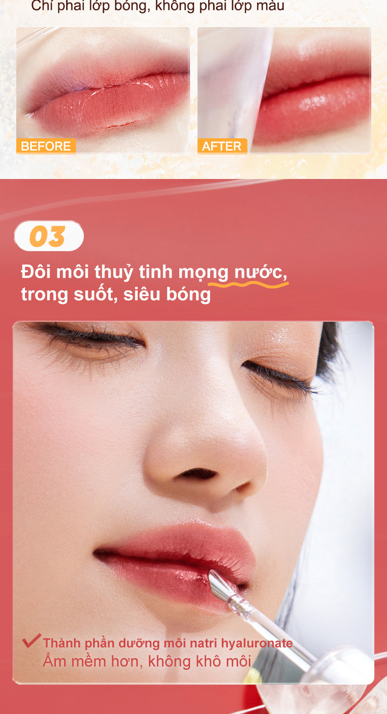 Mô tả Son Đầu Sắt JUDYDOLL 2.4g Căng Bóng Dưỡng Ẩm Lâu Trôi Bền Màu Tự Nhiên Không Lộ Vân Môi Không Bết Dính - 5