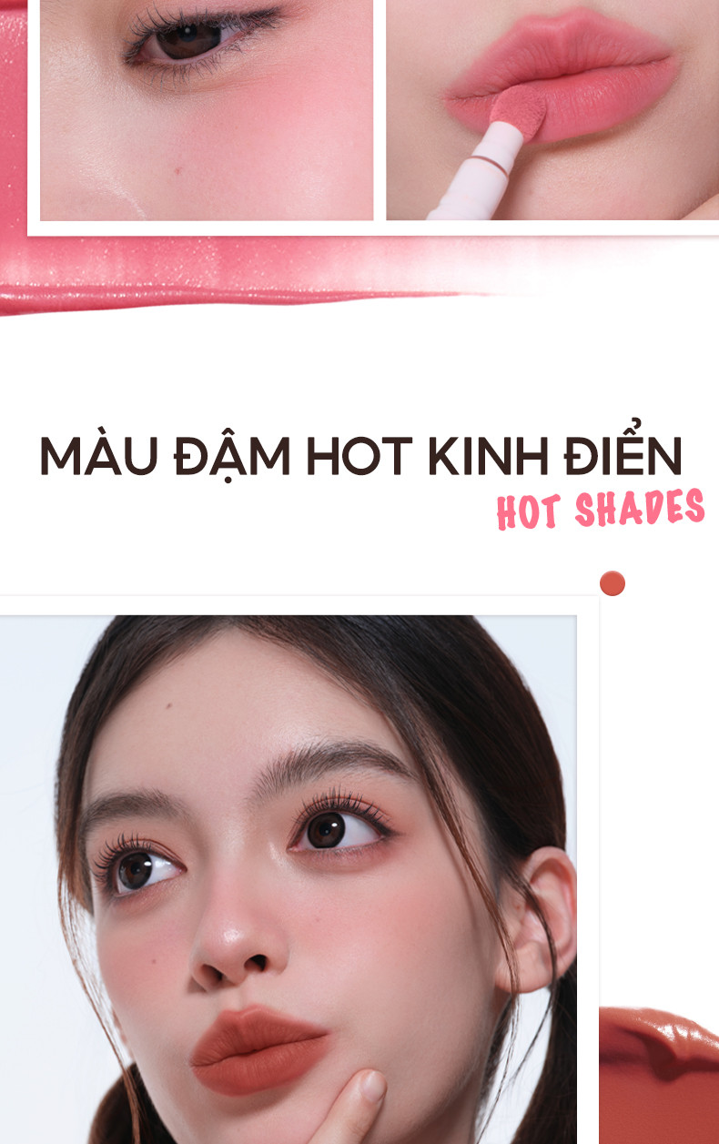 Mô tả Son Kem Lì JUDYDOLL 1.8g Đầu Bông Dặm Kem Mịn Màu Sắc Tươi Tắn Son Vặn Bền Màu Che Phủ Vân Môi Nổi Bật - 9