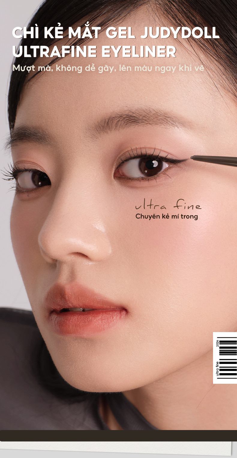 Mô tả Chì kẻ mắt JUDYDOLL 0.06g Dạng Gel Siêu Mảnh Lâu Trôi Mềm Mịn Chống Thấm Nước Không Nhòe Màu Bút Chì Mảnh Mai - 1