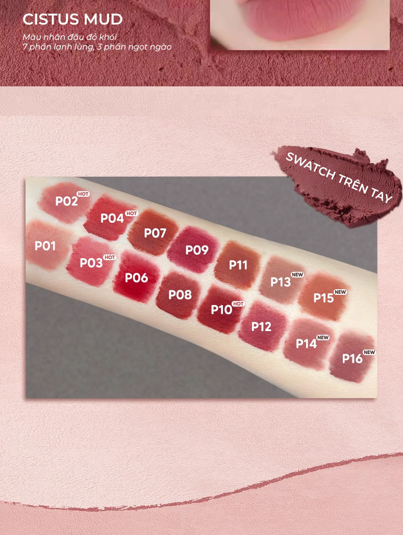 Mô tả Son Kem Bùn JUDYDOLL 3.3g Chất Son Mềm Mịn Như Nhung Che Vân Môi Giảm Thân Môi Lâu Trôi Tôn Da Giữ Ẩm Lâu Bông Mềm - 7