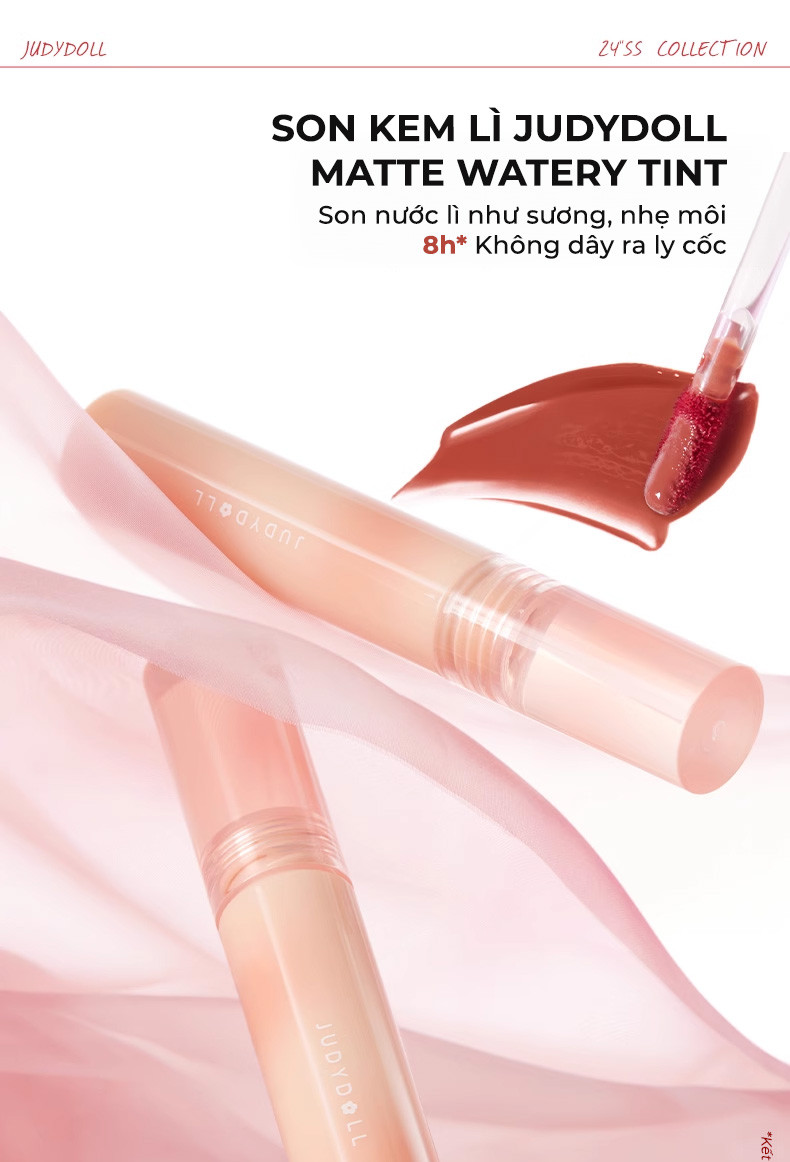 Mô tả Son Kem Lì JUDYDOLL 2.4g Bền Màu, Nhẹ Môi, Chất Son Mịn Lì Cho Hiệu Ứng Mờ Vân Môi Thời Trang - 1