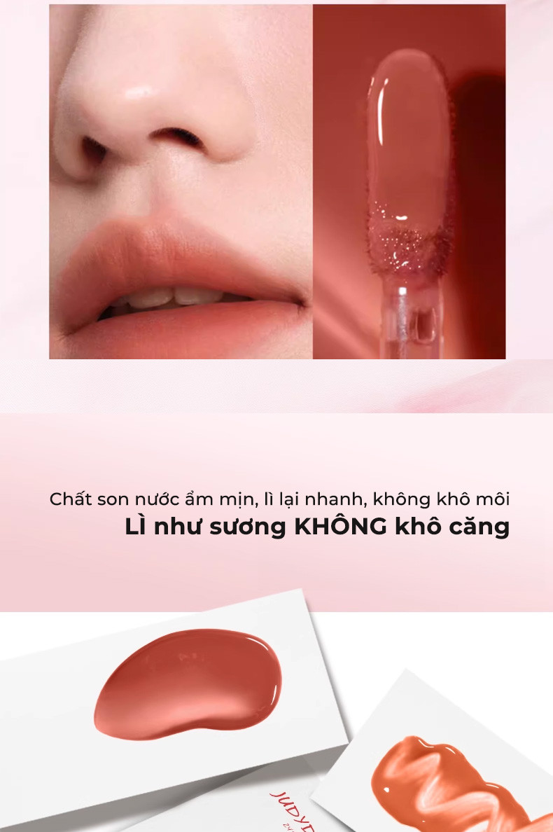 Mô tả Son Kem Lì JUDYDOLL 2.4g Bền Màu, Nhẹ Môi, Chất Son Mịn Lì Cho Hiệu Ứng Mờ Vân Môi Thời Trang - 3
