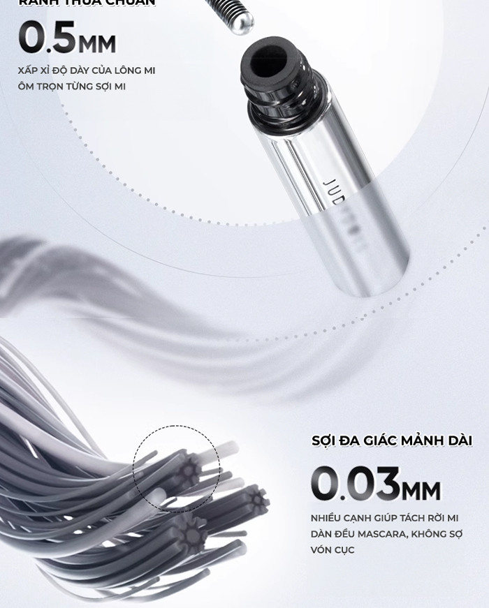 Mô tả Mascara Chuốt Mi JUDYDOLL Dày Dài Siêu Cong Lâu Trôi Chống Thấm Nước Suốt 24h Curling Iron Mascara - 6