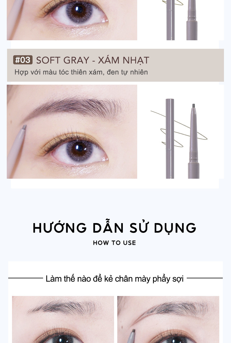 Mô tả Chì Kẻ Chân Mày JUDYDOLL 10g Siêu Mảnh Phẩy Sợi Sắc Nét Chống Thấm Nước Lâu Trôi Cho Người Mới Tập Trang Điểm & Makeup Chuyên Nghiệp - 5