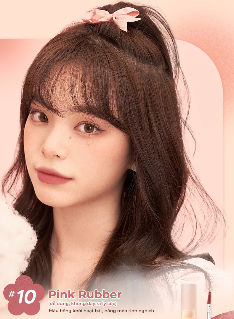 Mô tả Son Kem Lì JUDYDOLL Marshmallow Lâu Trôi Bền Màu Mềm Nhẹ 2.8g - 6