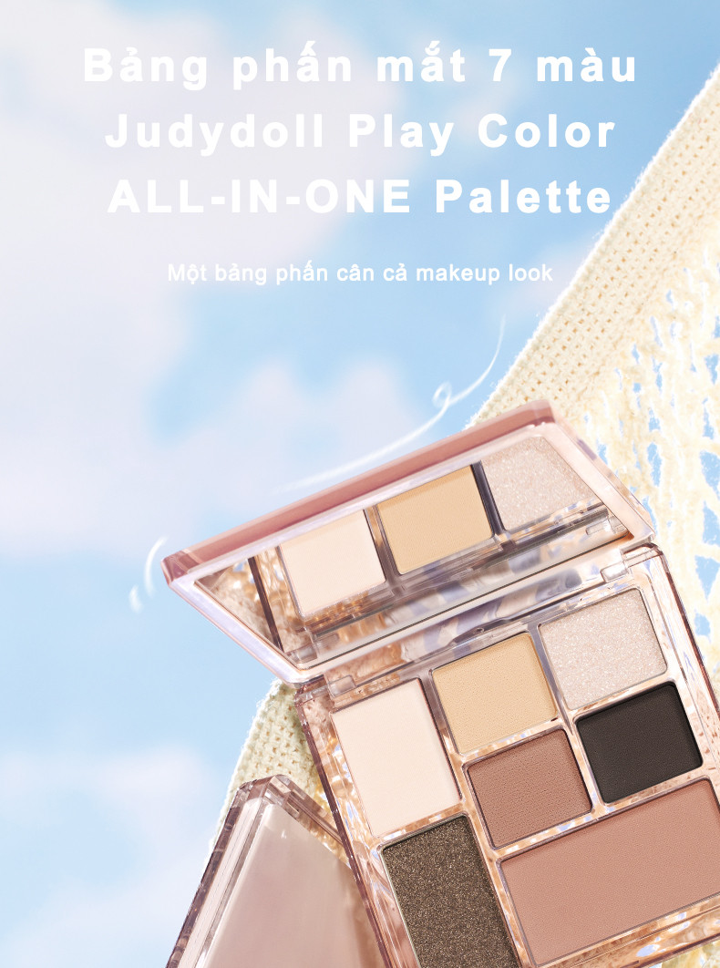 Mô tả Phấn Mắt 7 Màu JUDYDOLL 8.5g Đa Năng Hiệu Ứng Nhũ Siêu Lấp Lánh Mịn Lì Dễ Tán Bền Màu Lên Màu Chuẩn - 1