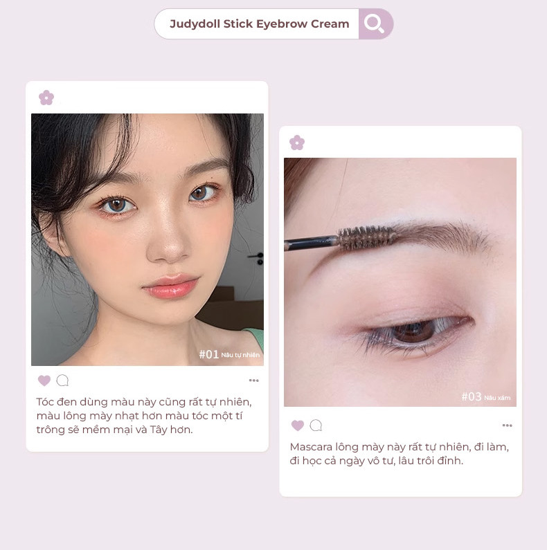 Mô tả Mascara Chân Mày JUDYDOLL 2.5g Chuốt Mày Tự Nhiên Sắc Nét Bền Màu Lâu Trôi Chống Thấm Nước Suốt 24h Cho Người Mới Tập Trang Điểm & Makeup Chuyên Nghiệp - 8