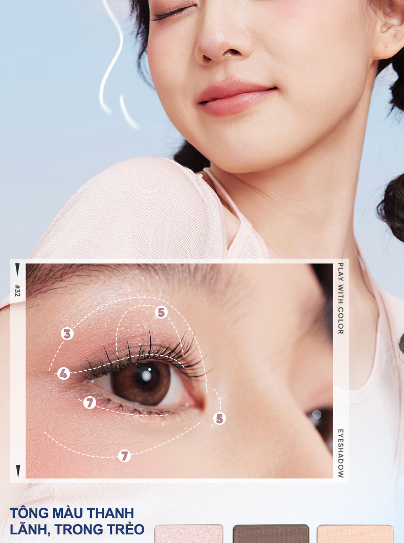 Mô tả Phấn Mắt 7 Màu JUDYDOLL 8.5g Đa Năng Hiệu Ứng Nhũ Siêu Lấp Lánh Mịn Lì Dễ Tán Bền Màu Lên Màu Chuẩn - 11
