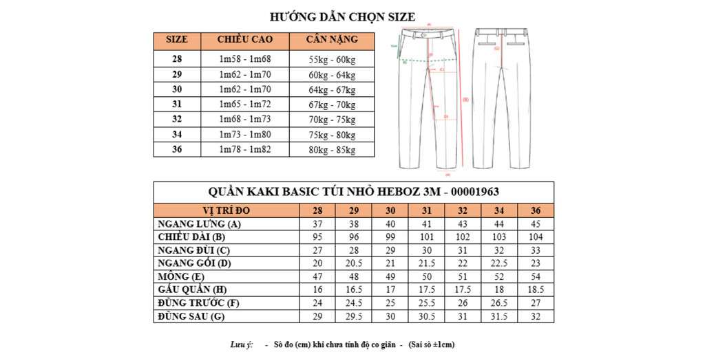 Mô tả Quần kaki basic túi nhỏ Heboz 3M, quần dài nam chất vải co giãn  - 00001963 - 1