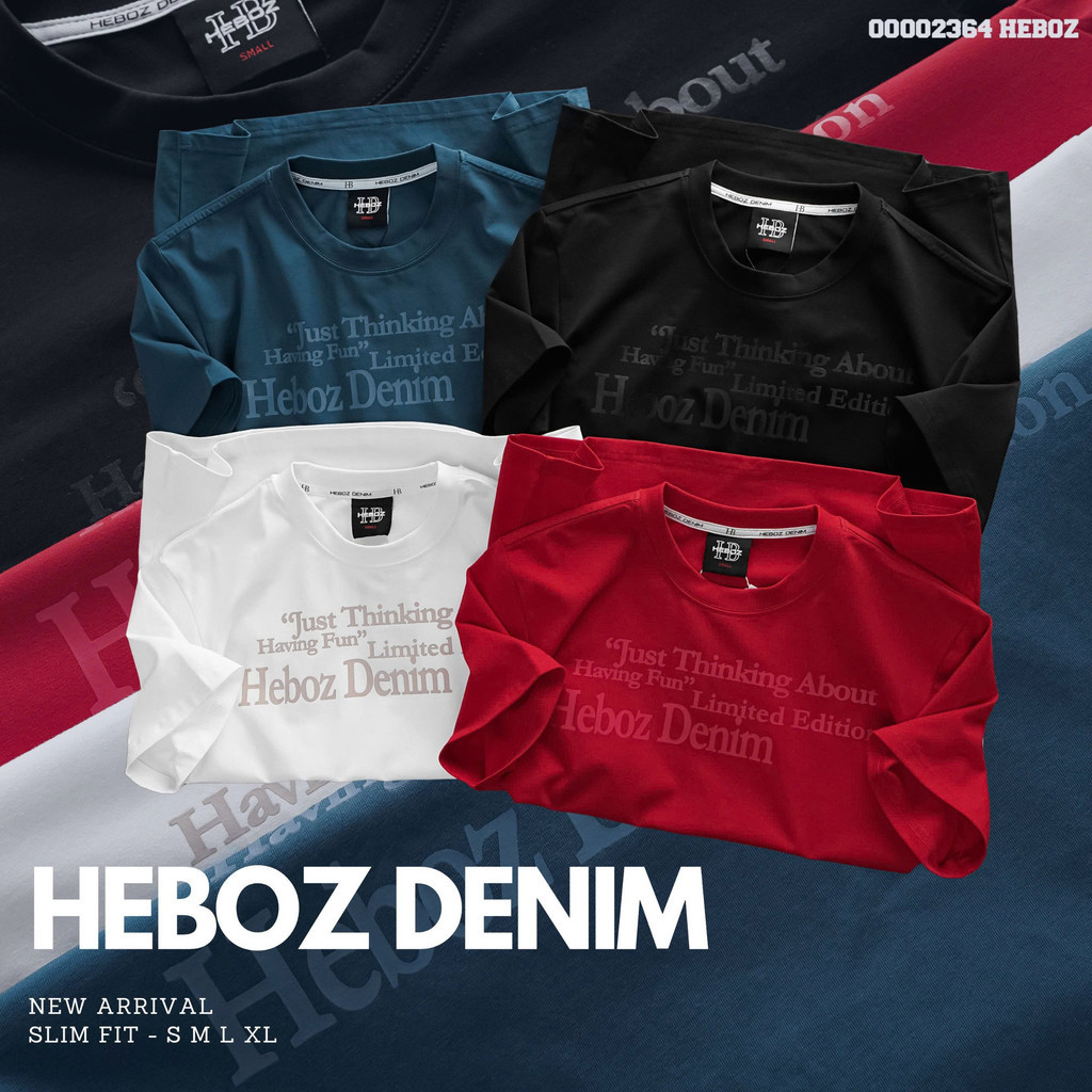 Mô tả Áo thun print text Heboz 4M, áo thun nam ngắn tay in chữ cao cấp - 00002364 - 1
