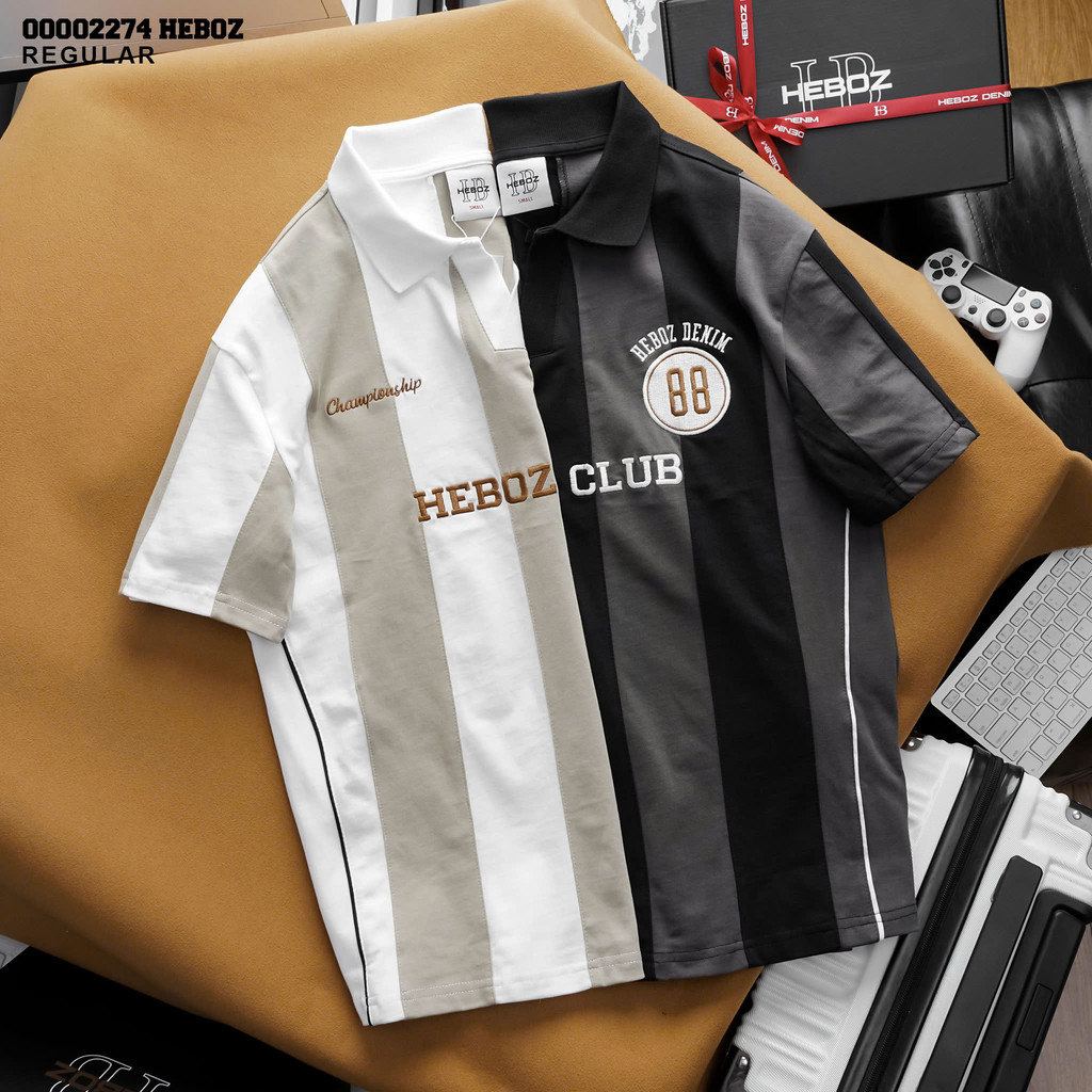Mô tả Áo polo football Heboz 2M, áo thun nam cổ bẻ chất vải cotton co giãn - 00002274 - 1
