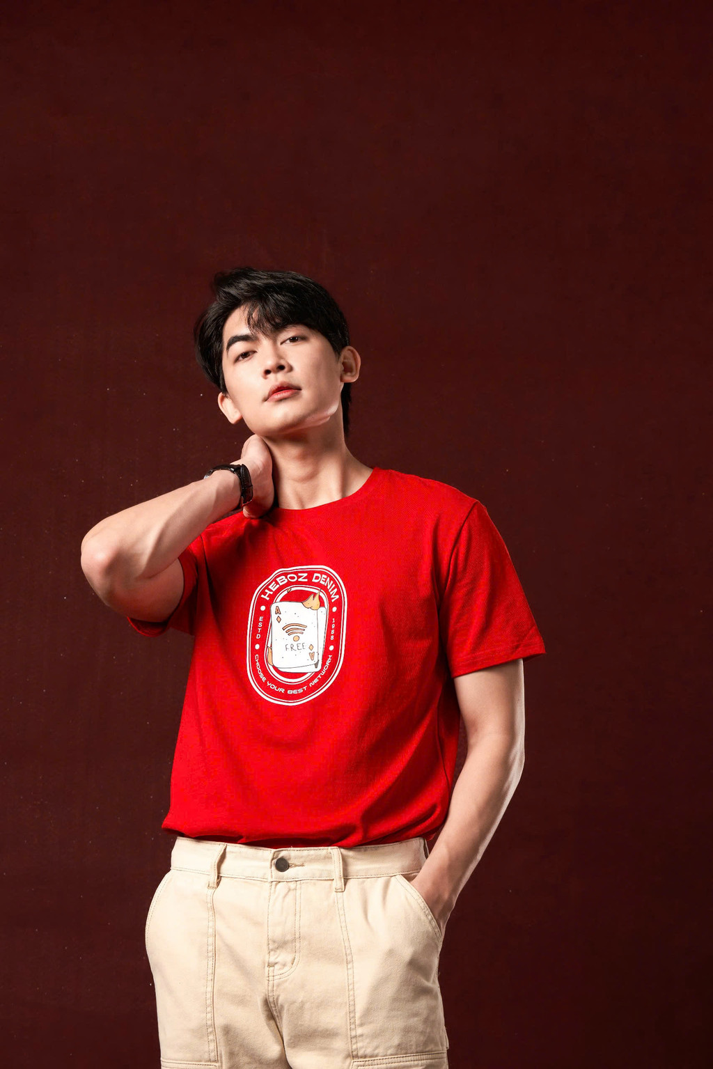 Mô tả Áo thun print cards Heboz 2M, áo thun in hình basic dành cho nam form slimfit - 00002412 - 1