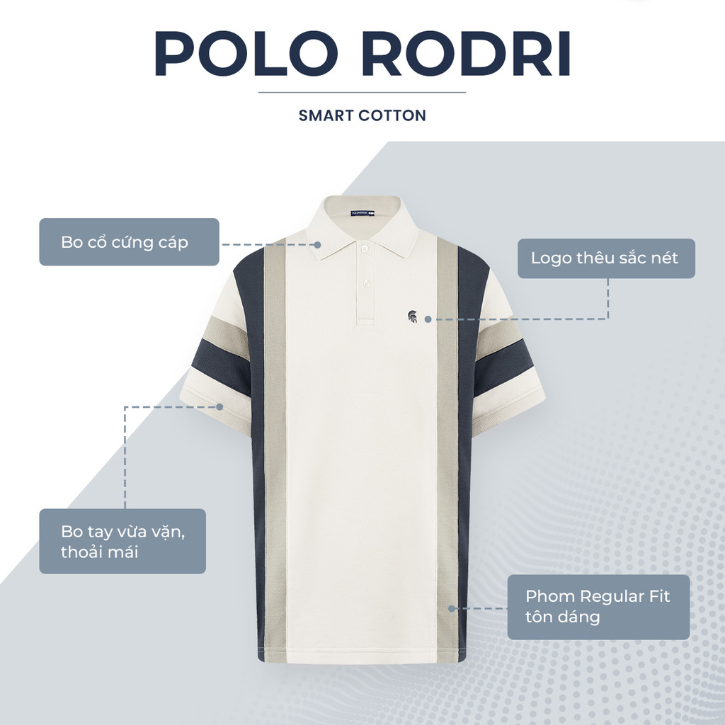 Mô tả Áo polo nam cao cấp RODRI, BST 2025, vải cá sấu cotton interlock, thanh lịch, sang trọng - POLOMANOR - 2