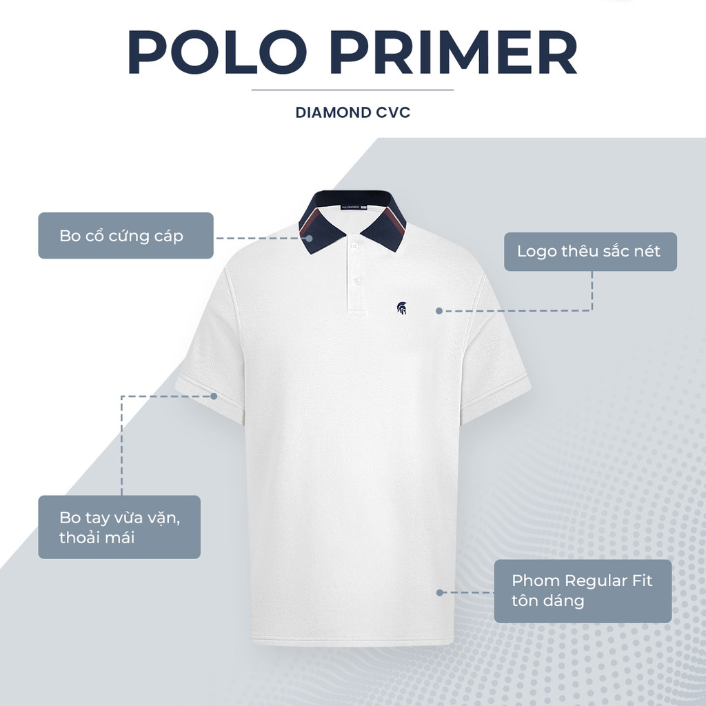 Mô tả Áo polo nam cao cấp PRIMER, BST 2025, chất liệu mới CVC Diamond, thanh lịch sang trọng - POLOMANOR - 2