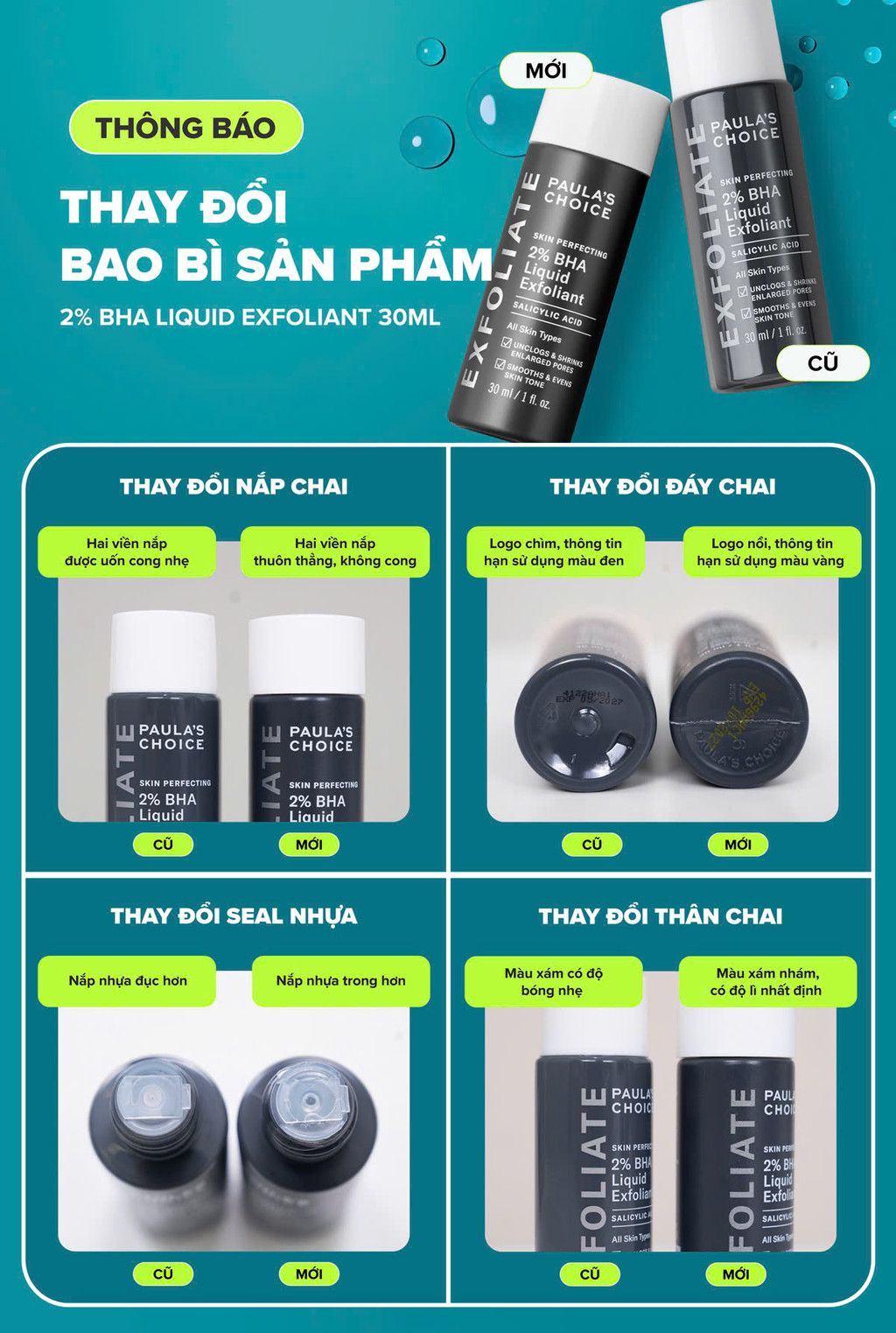 Mô tả Dung dịch loại bỏ tế bào chết Paula's Choice Skin Perfecting 2% BHA Liquid Exfoliant 30ml - 2016 - 1