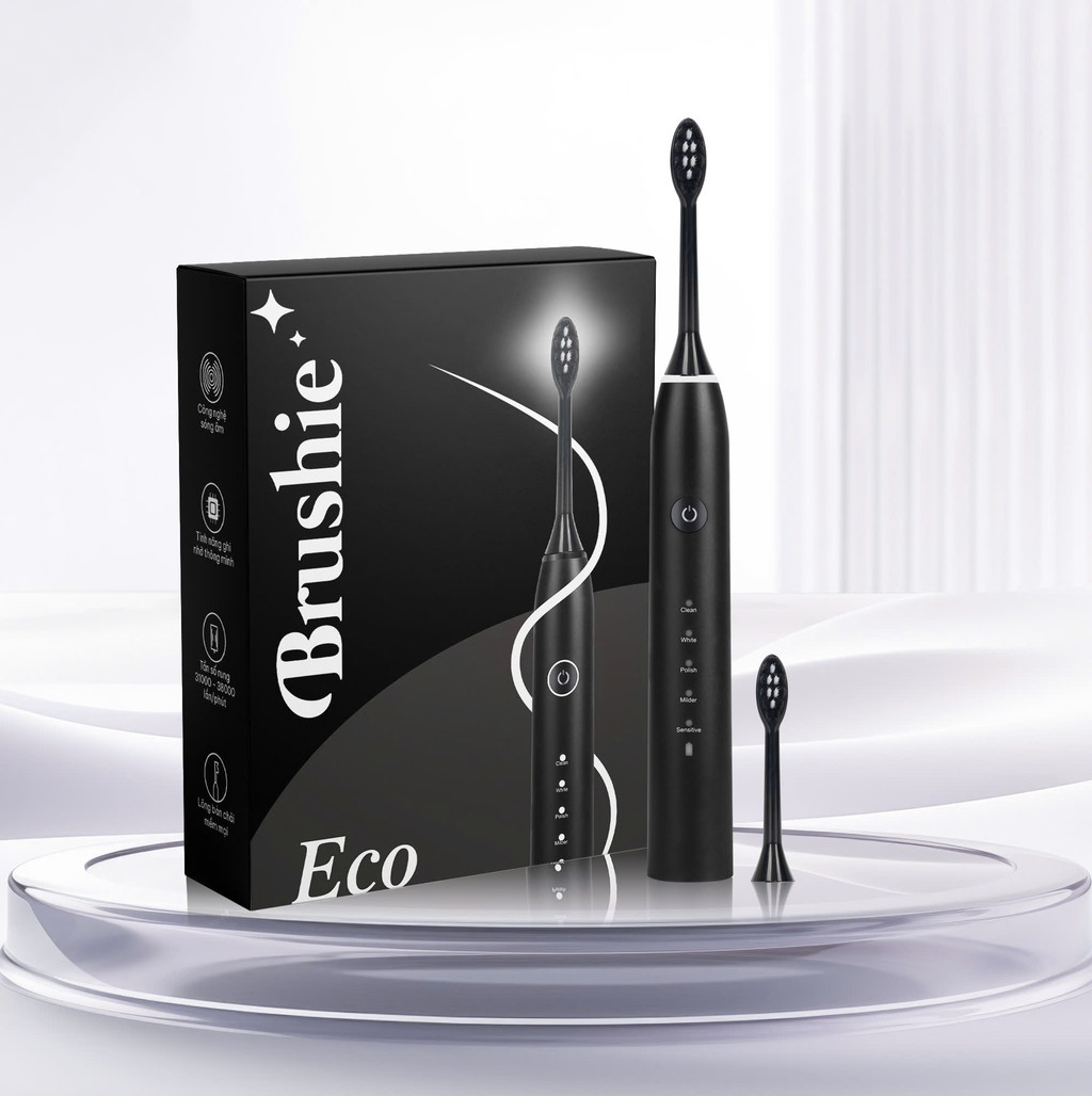 [GIÁ 441K TẠI LIVE SHOP] Bàn Chải Điện Brushie Eco chính hãng 2024, 5 ...