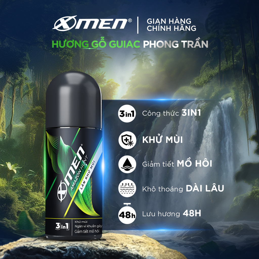 Mô tả [MUA 1 TẶNG 1] Lăn khử mùi Xmen Amazon Hunt/Vegas Delight 50ml + Tặng Lăn khử mùi Vegas Delight 25ml - 1