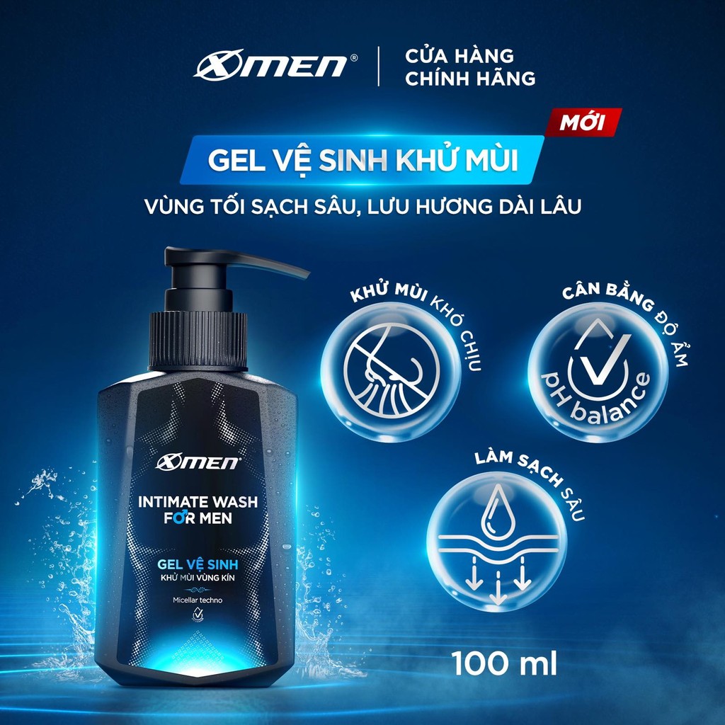 Mô tả Gel vệ sinh nam giới Xmen 100ml - Intimate Wash for Men hương nước hoa Pháp sang trọng - 1