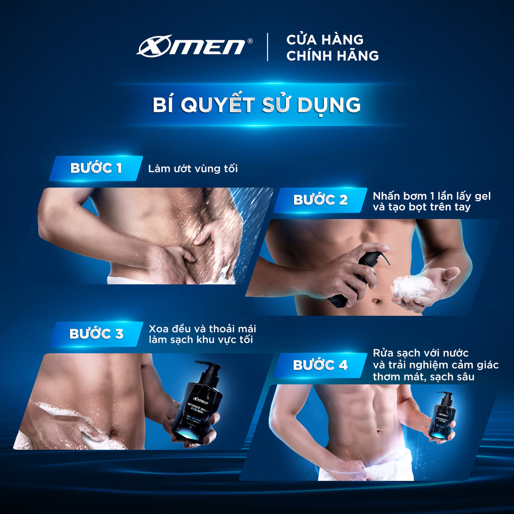 Mô tả Gel vệ sinh nam giới Xmen 100ml - Intimate Wash for Men hương nước hoa Pháp sang trọng - 3