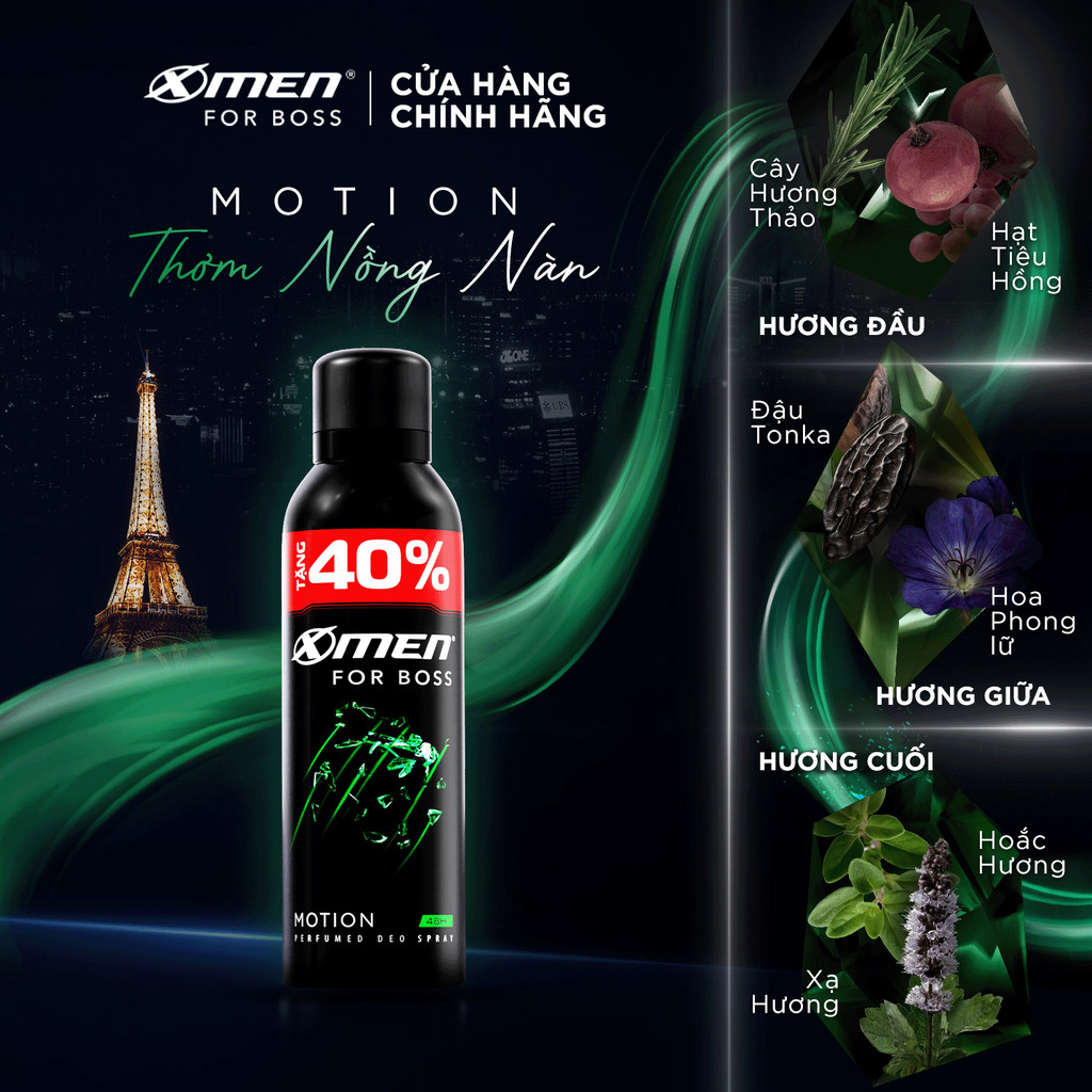 Mô tả Combo 2 Xịt khử mùi X-Men For Boss Intense/ Luxury/Legend/Motion 210ml/chai - 3
