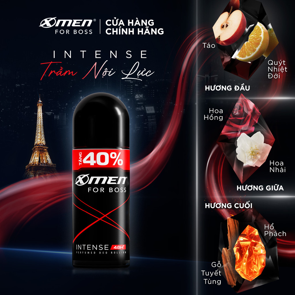 Mô tả Lăn khử mùi X-Men For Boss Intense/ Luxury/Legend/Motion 70ml - Hương nước hoa châu Âu - 1