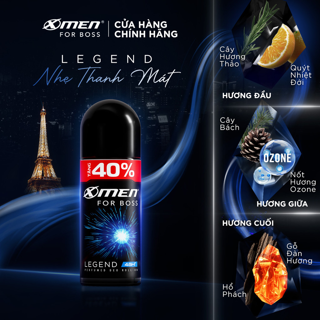 Mô tả Lăn khử mùi X-Men For Boss Intense/ Luxury/Legend/Motion 70ml - Hương nước hoa châu Âu - 3