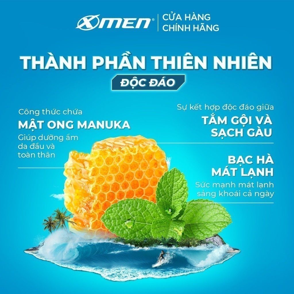 Mô tả Tắm Gội Dưỡng Xmen Clean & Fresh 3in1 Sạch Gàu / 2in1 Sạch Sâu 610g - 3