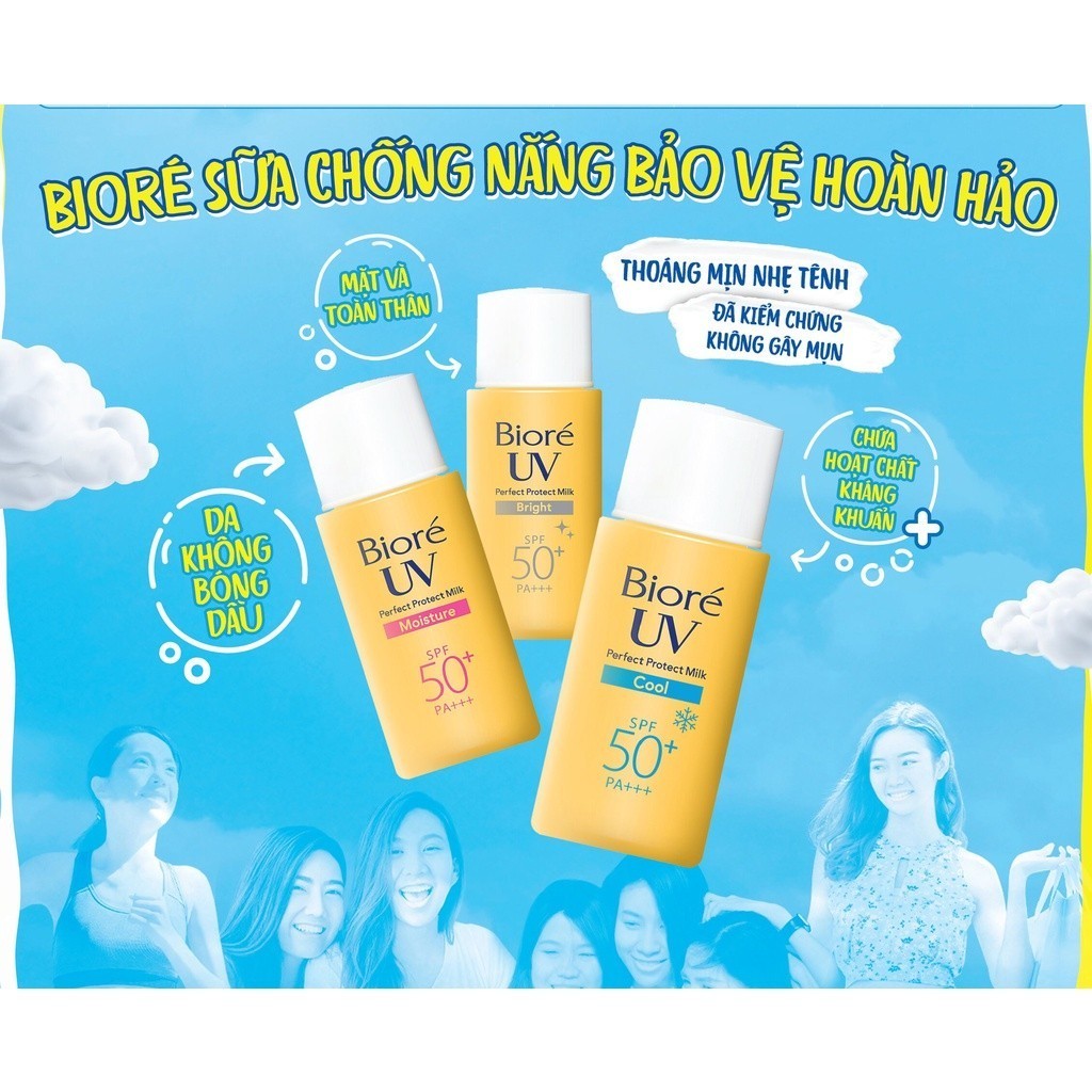 Mô tả Biore Sữa Chống Nắng Bảo Vệ Hoàn Hảo DƯỠNG ẨM Biore UV SPF50+/PA+++ 25ML - 1