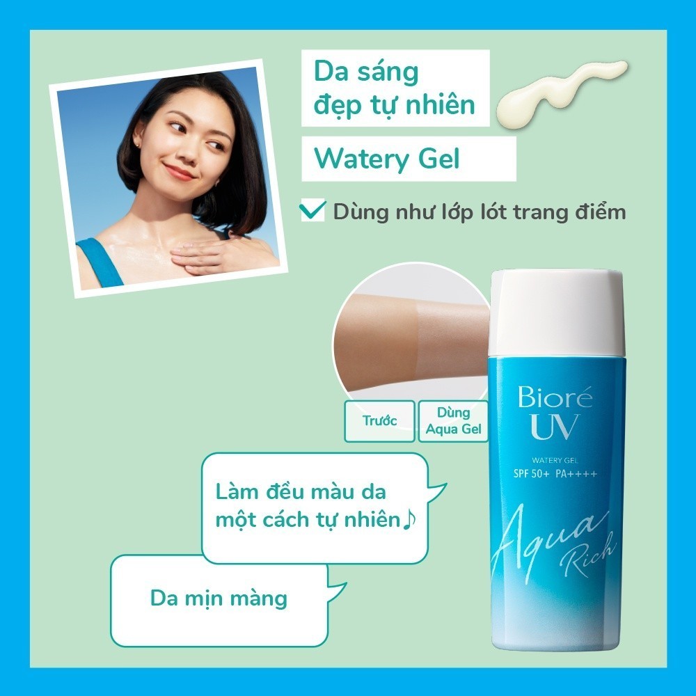 Mô tả Gel Chống Nắng Màng Nước Dưỡng Ẩm Biore UV Aqua Rich Watery Gel SPF50+/PA++++ 90ml - 3