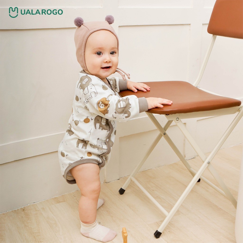 Mô tả Bodychip sơ sinh cho bé Ualarogo áo liền quần 0-12 tháng tuổi vải Cotton thông thoáng dễ thay bỉm 3552 - 2