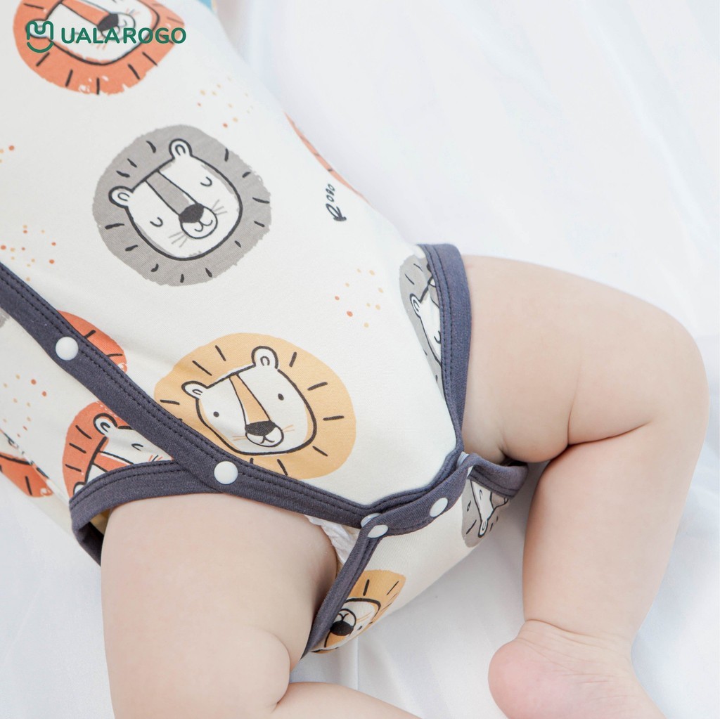 Mô tả Bodychip sơ sinh cho bé Ualarogo áo liền quần 0-12 tháng tuổi vải Cotton thông thoáng dễ thay bỉm 3552 - 4