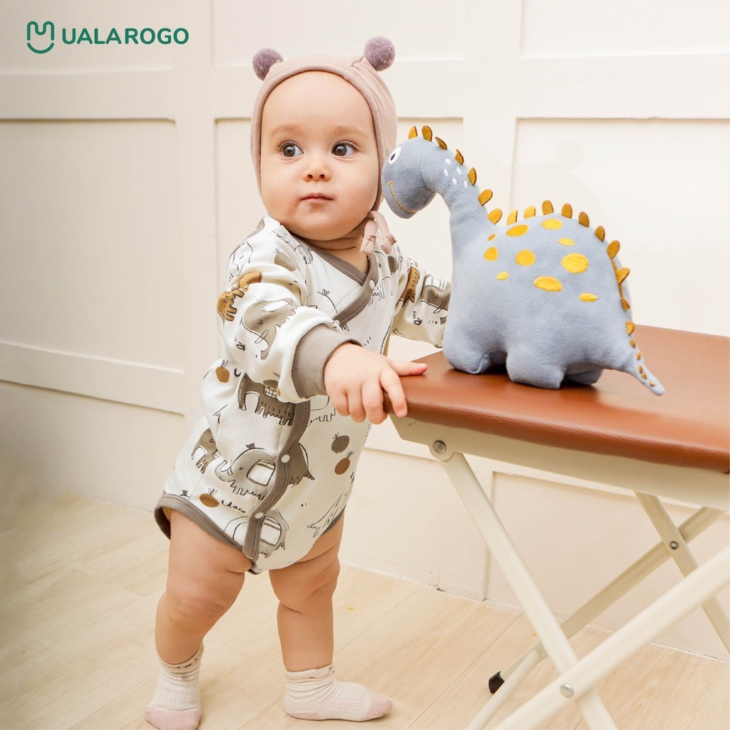 Mô tả Bodychip sơ sinh cho bé Ualarogo áo liền quần 0-12 tháng tuổi vải Cotton thông thoáng dễ thay bỉm 3552 - 6