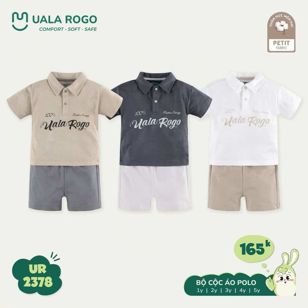 Bộ cộc tay bé trai Ualarogo Polo Petit 2378