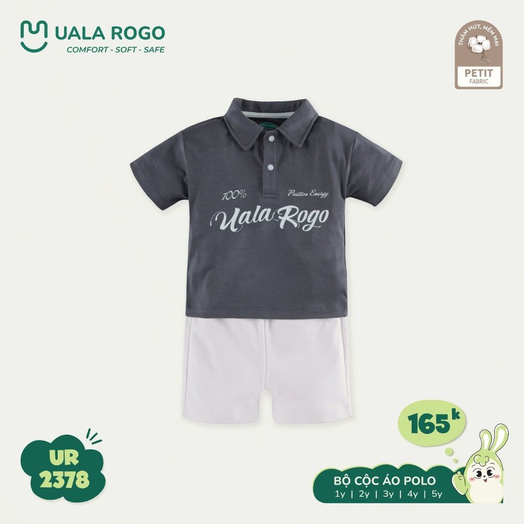 Bộ cộc tay bé trai Ualarogo Polo 2378