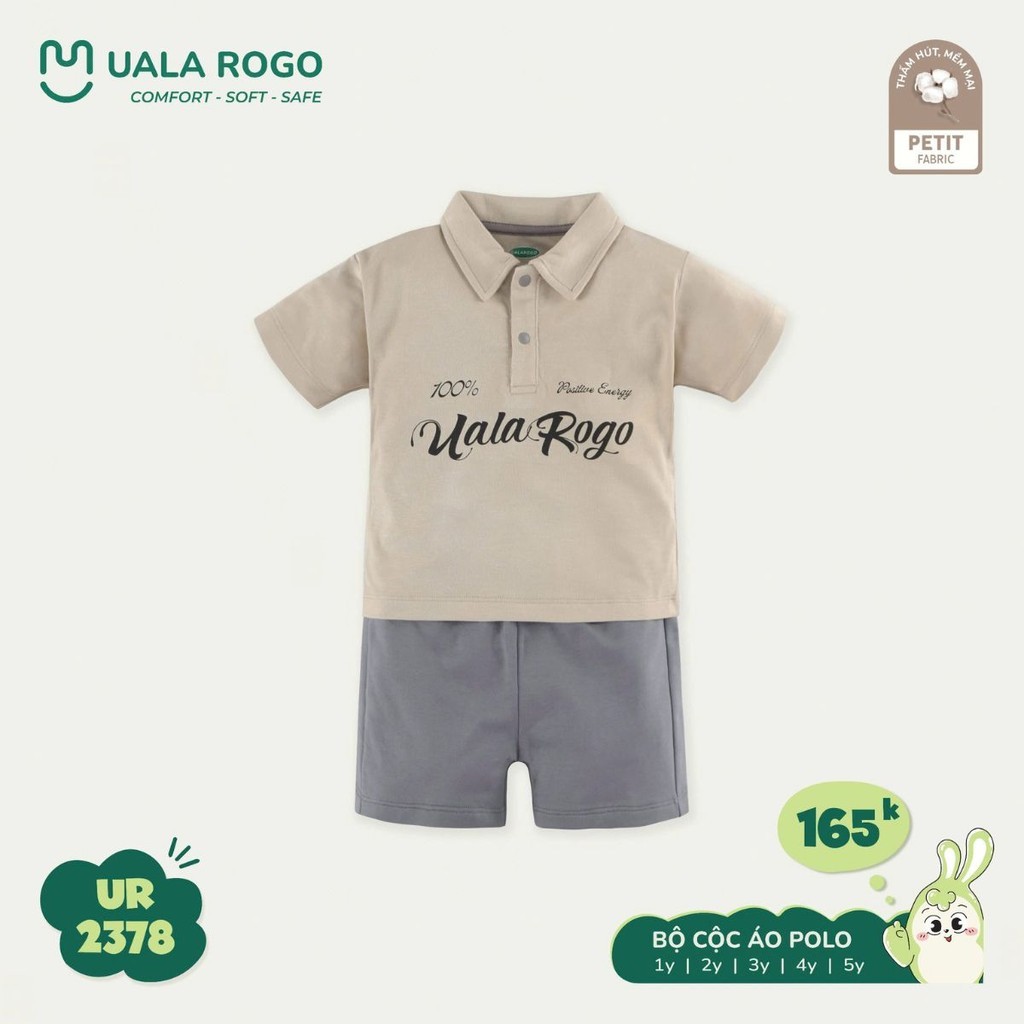 Chi tiết áo Polo Ualarogo cho bé trai