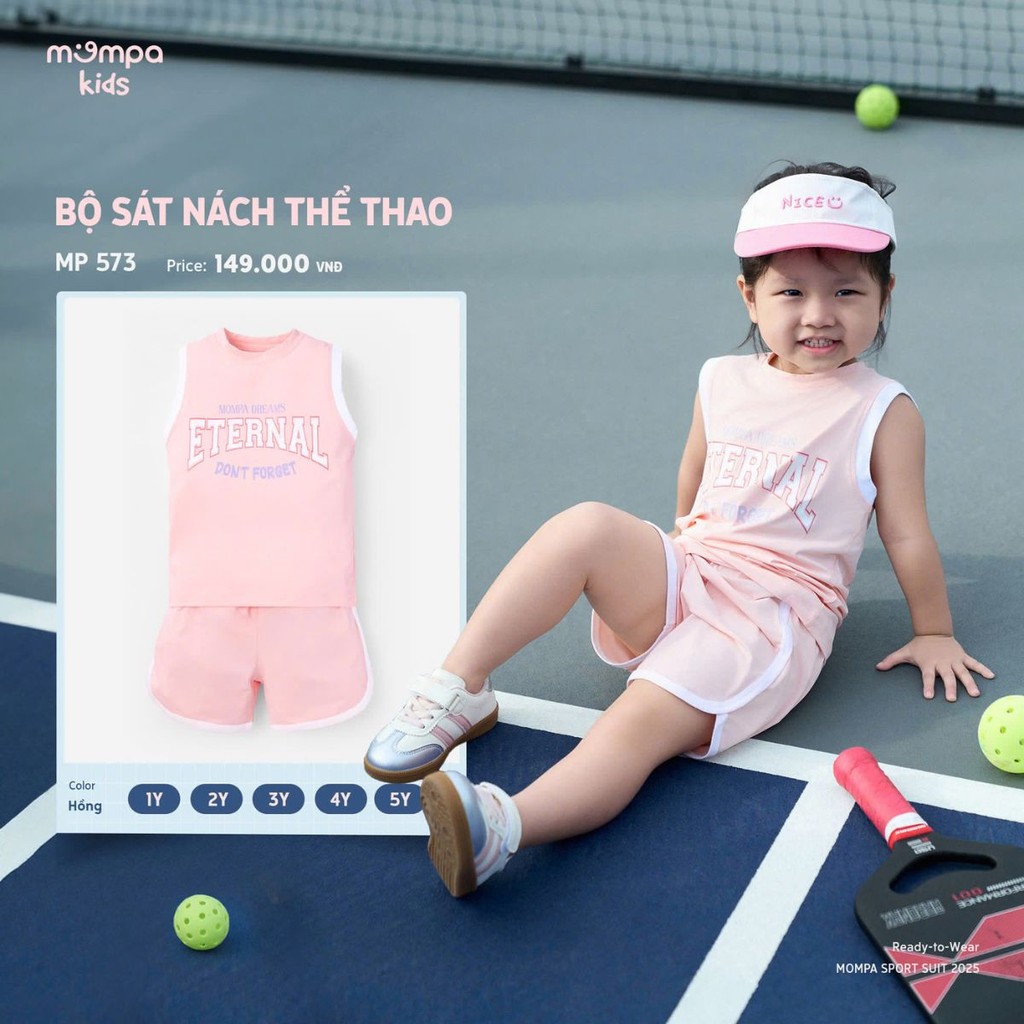 Váy bé gái Mompa 574 chất liệu thoáng khí