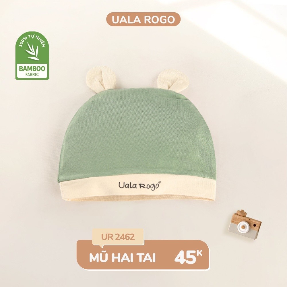 Mô tả Set bao tay chân mũ sơ sinh cho bé Ualarogo 0-6 tháng vải sợi tre thoáng mát thấm hút co giãn 2462 - 5