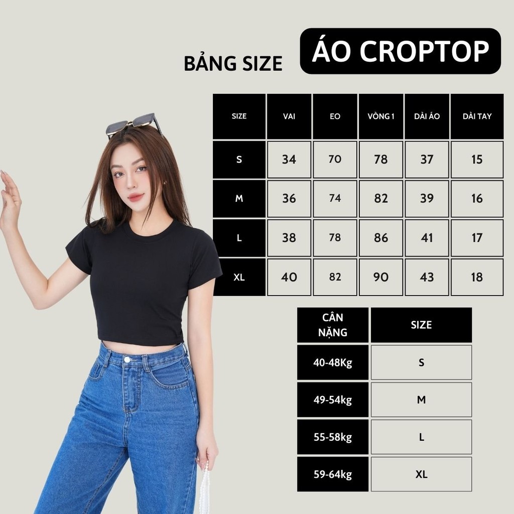 Mô tả Áo croptop nữ 𝐋𝐎𝐙𝐀 chất liệu cotton màu phối - Mã G0296 - 1