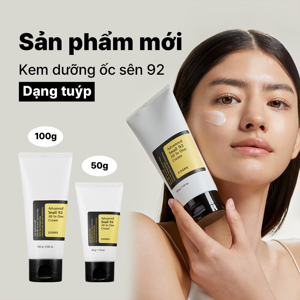 Mô tả Kem dưỡng ốc sên COSRX dạng tuýp 100g/50g với 92% chiết xuất dịch ốc sên - 1
