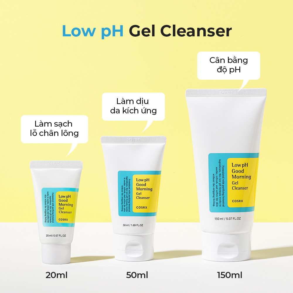 Mô tả Set 2 sữa rửa mặt Good morning low ph dạng gel chiết xuất trà xanh  - 150ml x 2 tuýp - 1