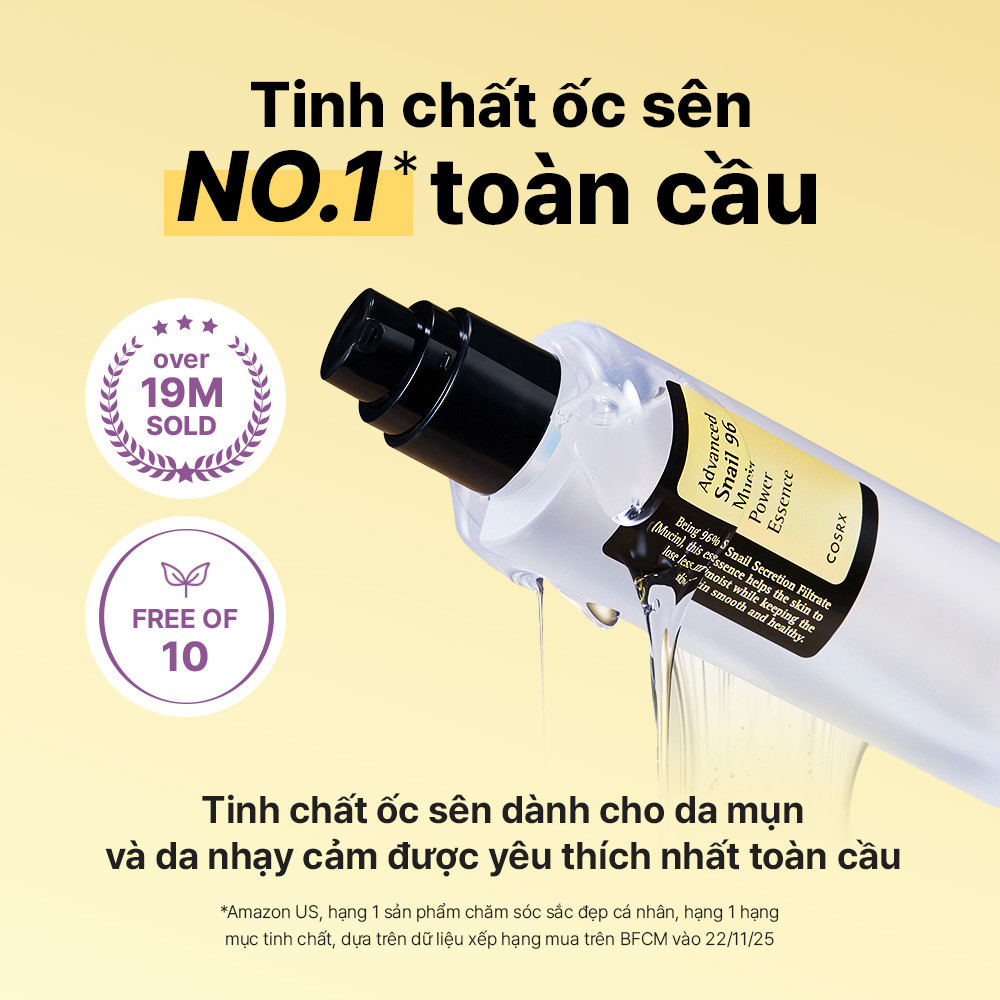 Mô tả Tinh chất ốc sên COSRX 96 Mucin 100ml hỗ trợ tái tạo dưỡng ẩm cho da - 1