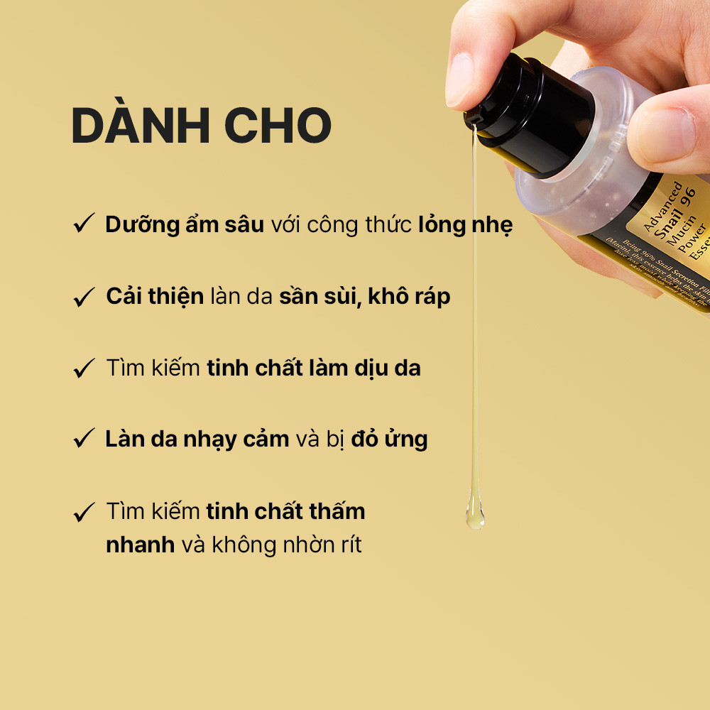 Mô tả Tinh chất ốc sên COSRX 96 Mucin 100ml hỗ trợ tái tạo dưỡng ẩm cho da - 8
